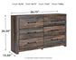 Drystan King Panel Bed with 4 Storage Drawers with Dresser